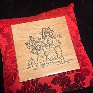 Babalon occult Thelemic magick print on cherry wood